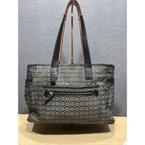 Coach Tote Bag Canvas Black Authentic Diaper Bag